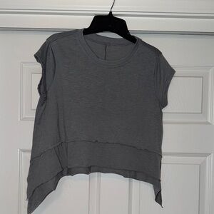 SHEIN Charcoal Asymmetrical Crop Top